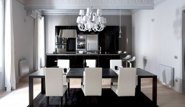 黑白風格高雅的室內設計