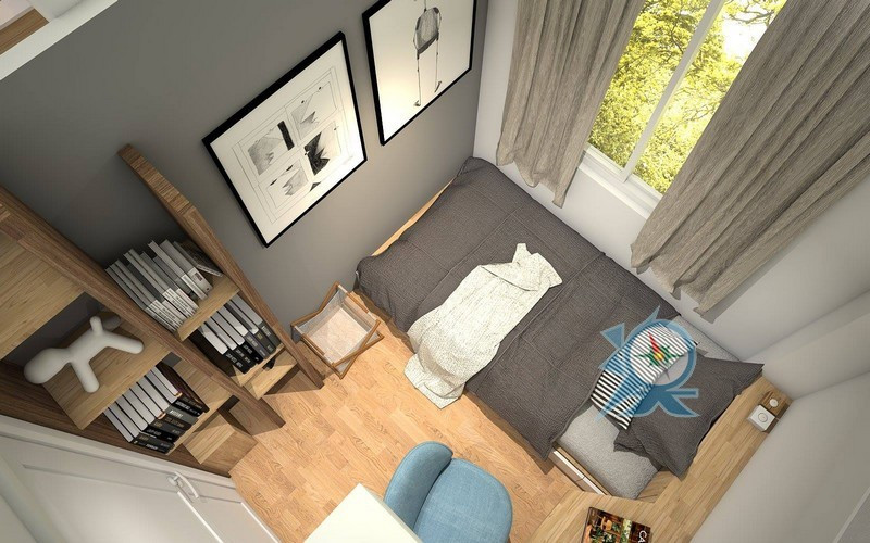 北歐風格獨立居住空間2房設計案例-